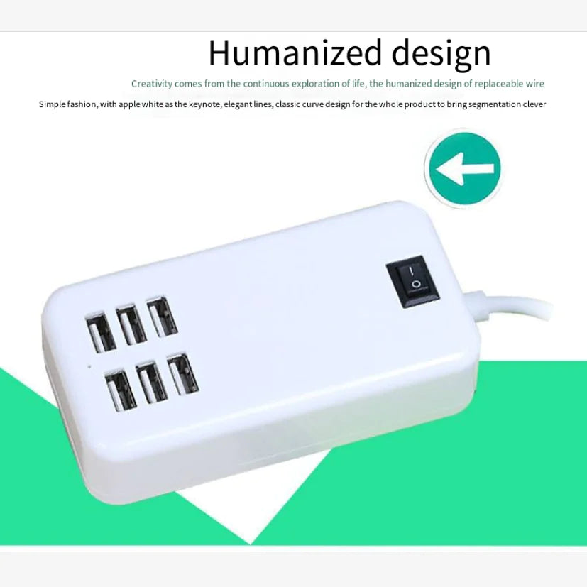Multi-Port USB Charging Station for Student Dorms