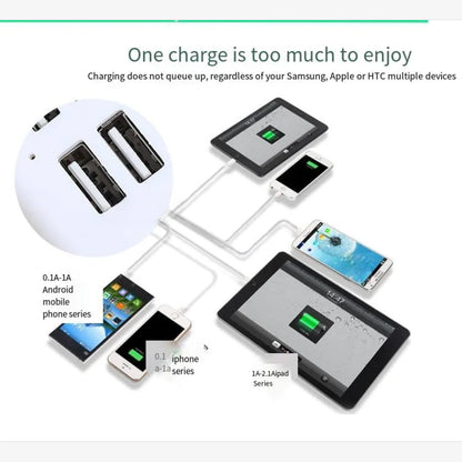 Multi-Port USB Charging Station for Student Dorms