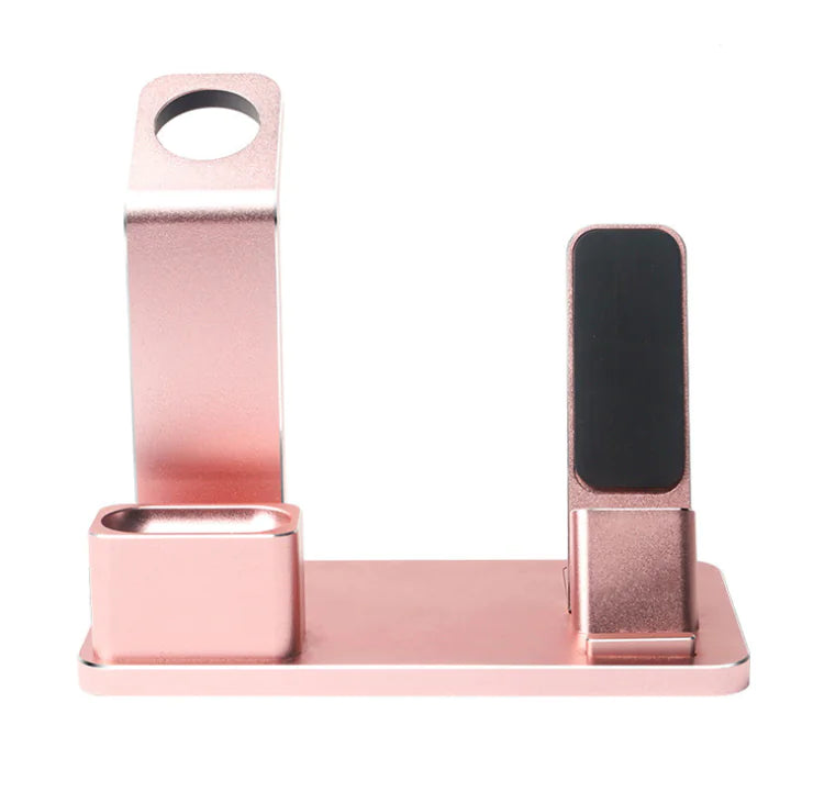 3-in-1 Metal Phone Stand and Charging Station