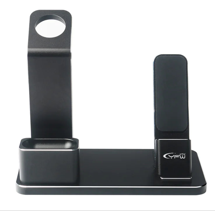 3-in-1 Metal Phone Stand and Charging Station