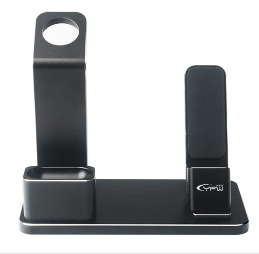 3-in-1 Metal Phone Stand and Charging Station