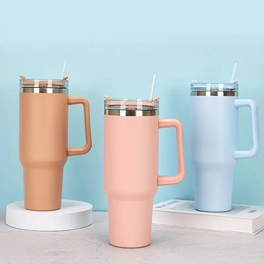 40oz Stainless Steel Insulated Travel Mug with Handle
